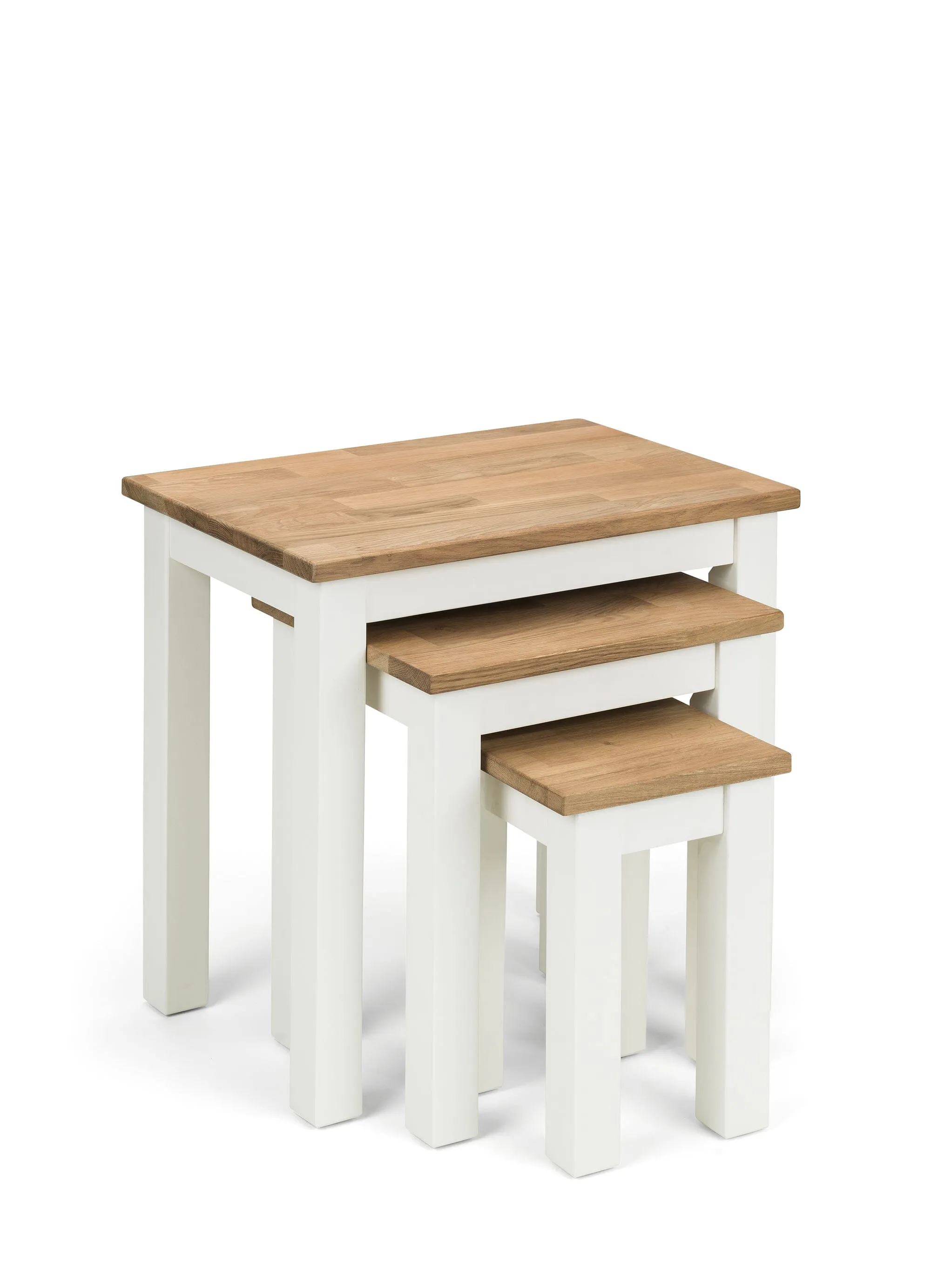 Coxmoor Nest Of 3 Tables - White & Oak