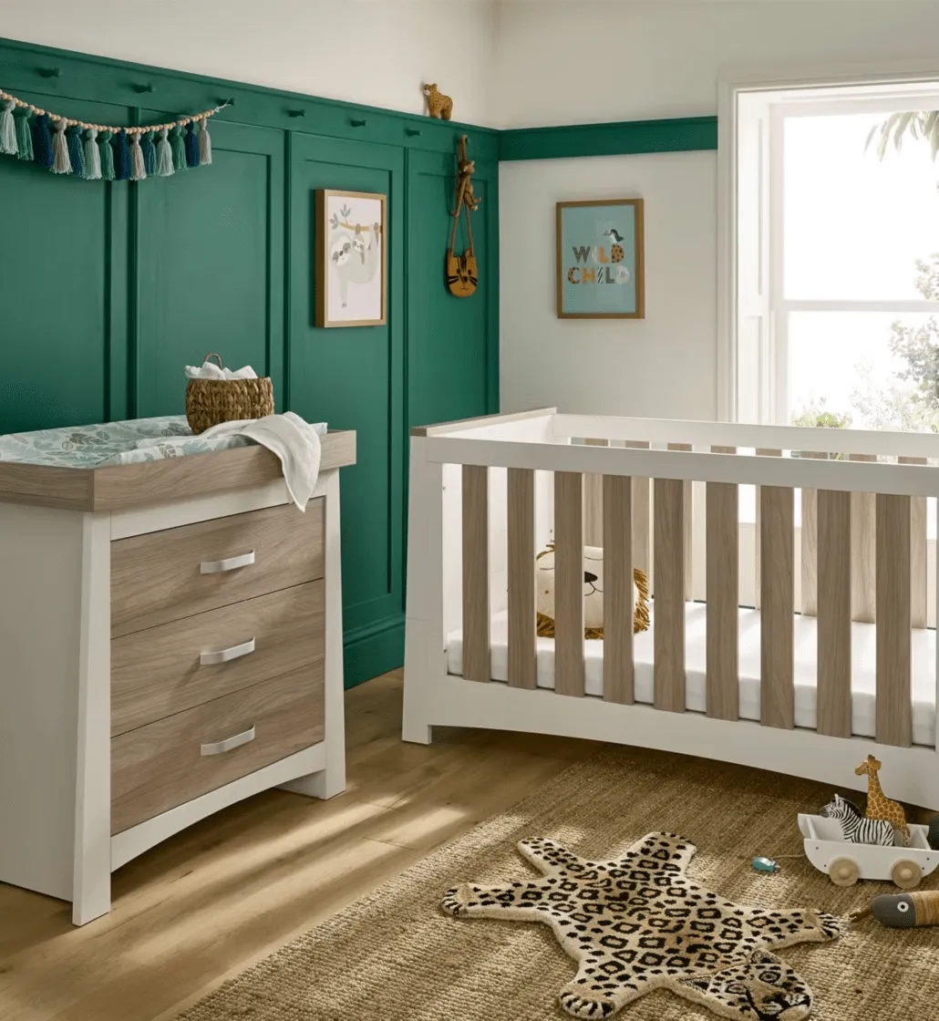 CuddleCo Ada 2 Piece Nursery Furniture Set - White/Ash