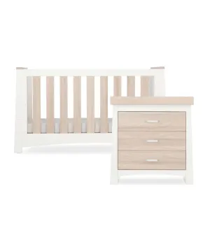 CuddleCo Ada 2 Piece Nursery Furniture Set - White/Ash