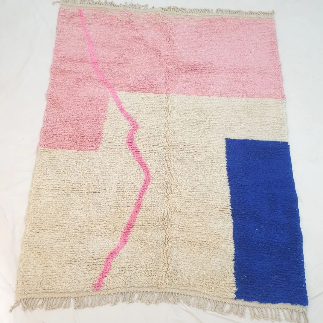Customized TOUIBA | 6x8 ft | Moroccan Colorful Rug | 100% wool handmade