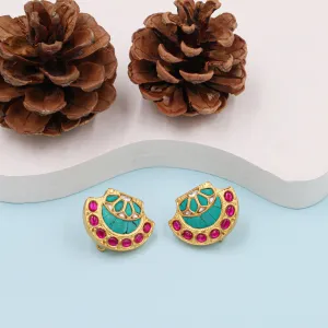 Designer Silver Earrings, Exquisitely 24K Gold-Plated