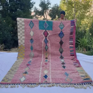 FARKA | 10x6'9 Ft | 305x209 cm | Moroccan Colorful Rug | 100% wool handmade