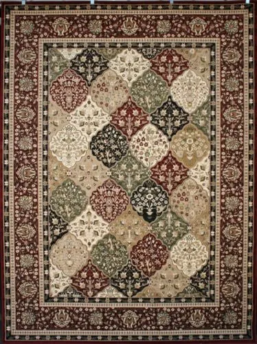 Feraghan Panal Squares Diamonds Wool Blend Area Rugs