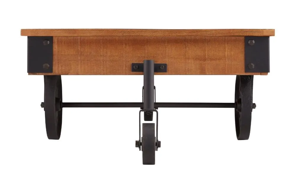 Fort William Cocktail Table With Functional Wheels