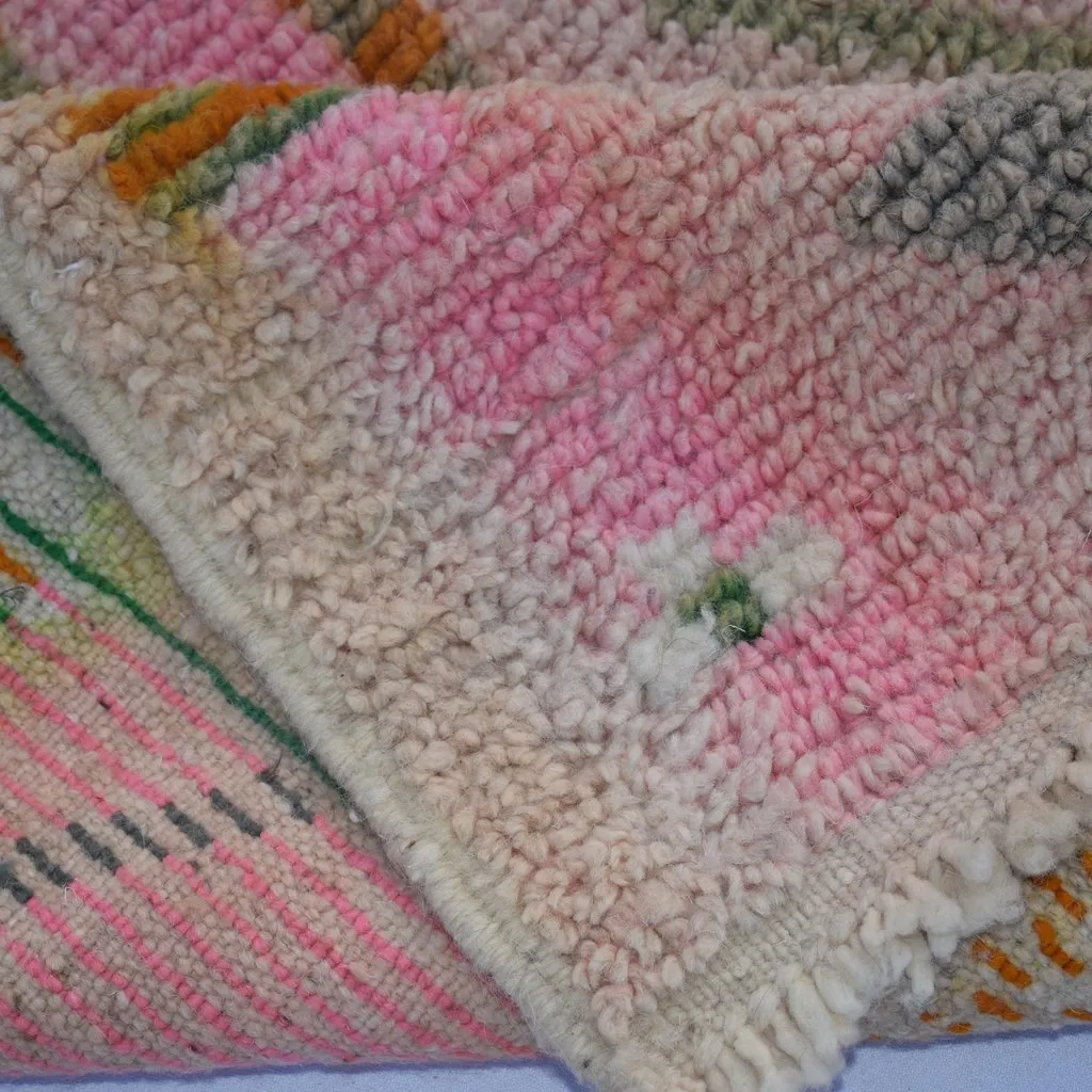 FOUM Runner | 9x2 Ft | 3x0,7 m | Moroccan Colorful Rug | 100% wool handmade