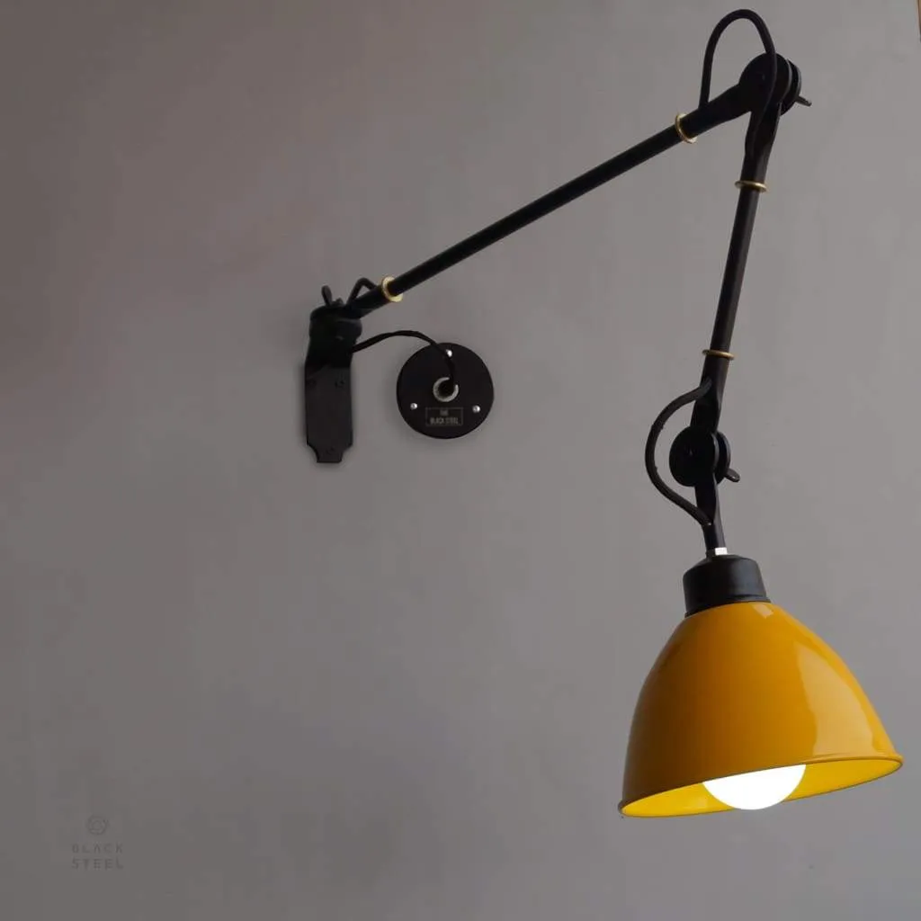 Fsw209 Yellow Swing-Arm Wall Mounted Light