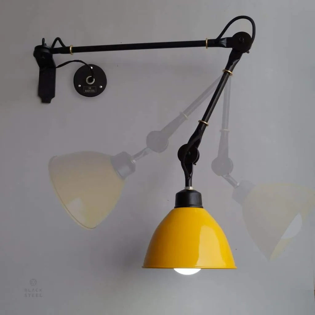 Fsw209 Yellow Swing-Arm Wall Mounted Light