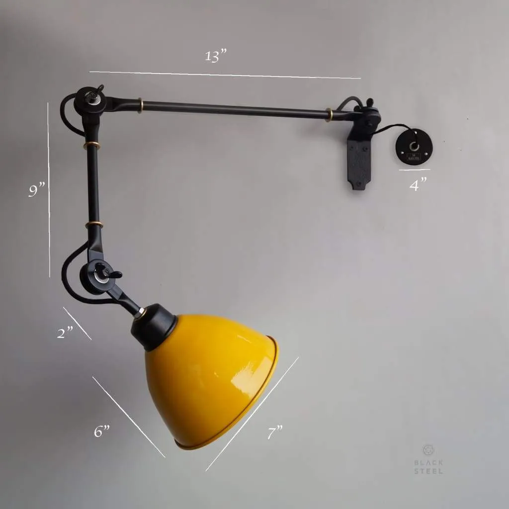 Fsw209 Yellow Swing-Arm Wall Mounted Light