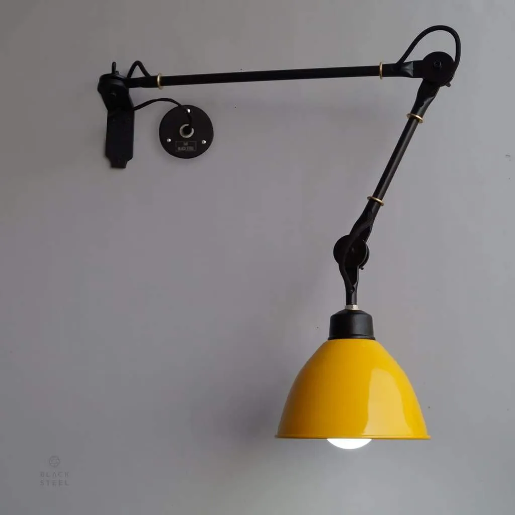 Fsw209 Yellow Swing-Arm Wall Mounted Light