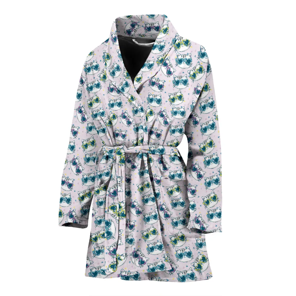 Happy Cat Bath Robe Women's Bath Robe