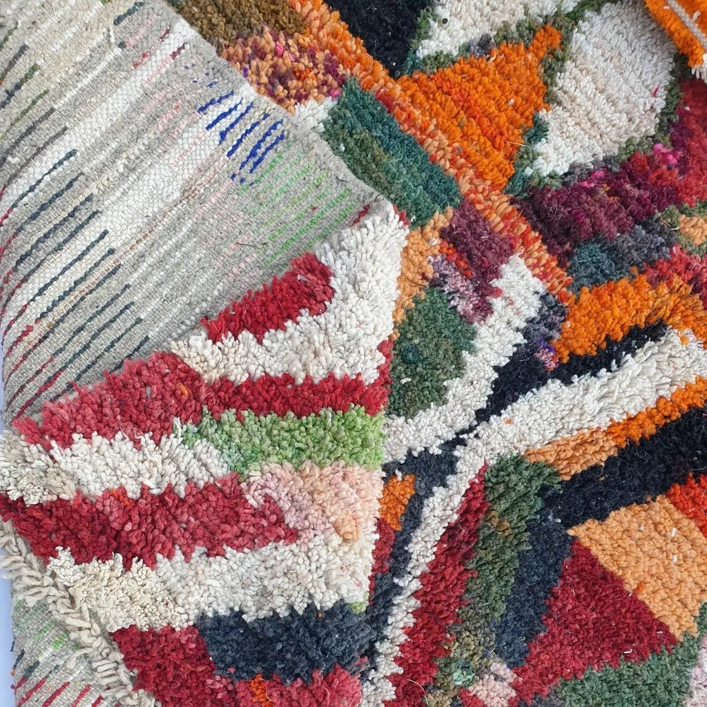 HAYZA | 9'9x6'7 Ft | 3x2 m | Moroccan Colorful Rug | 100% wool handmade
