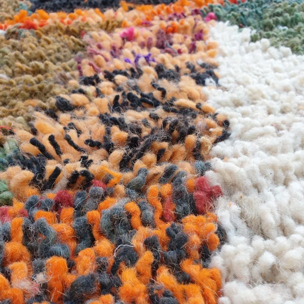 HAYZA | 9'9x6'7 Ft | 3x2 m | Moroccan Colorful Rug | 100% wool handmade