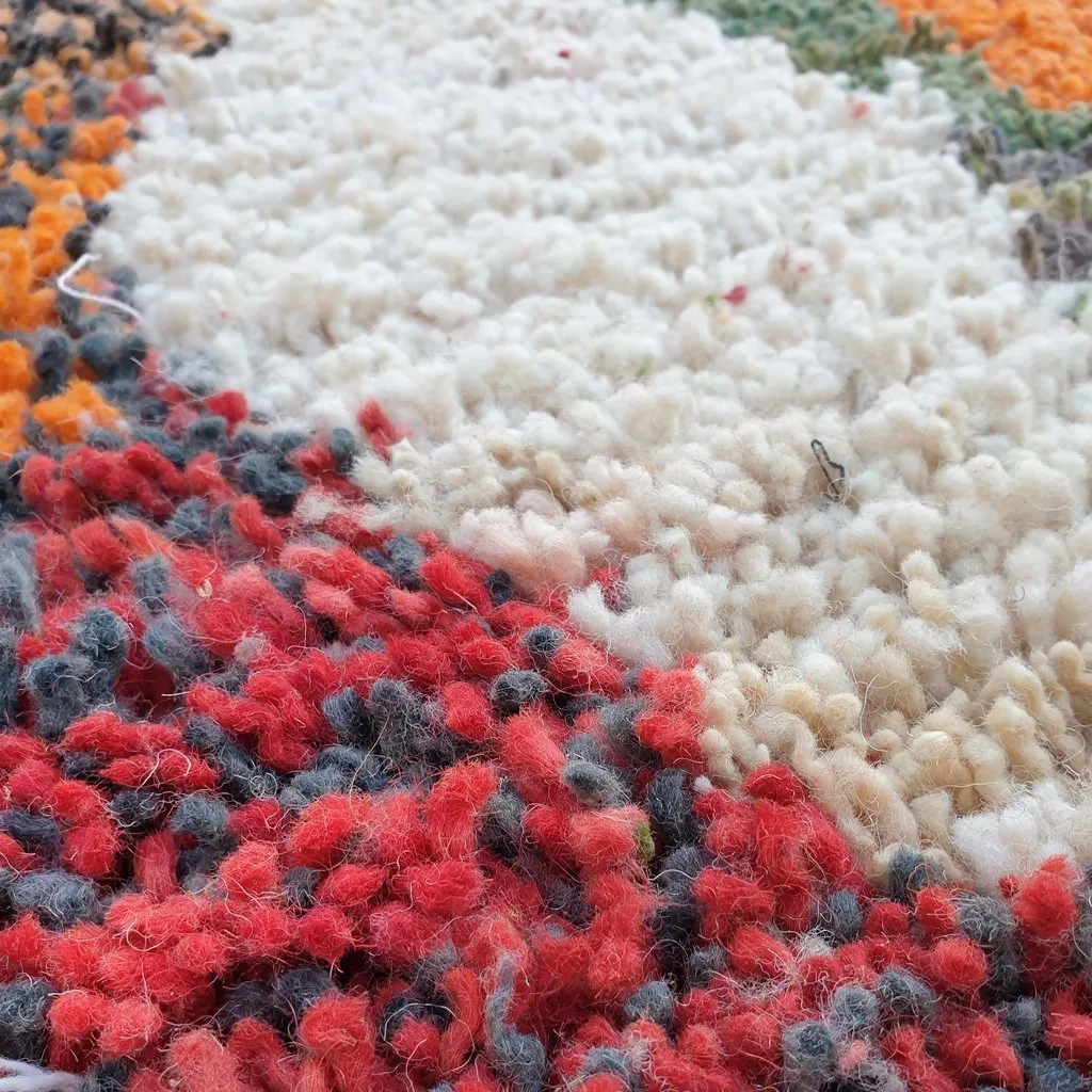 HAYZA | 9'9x6'7 Ft | 3x2 m | Moroccan Colorful Rug | 100% wool handmade