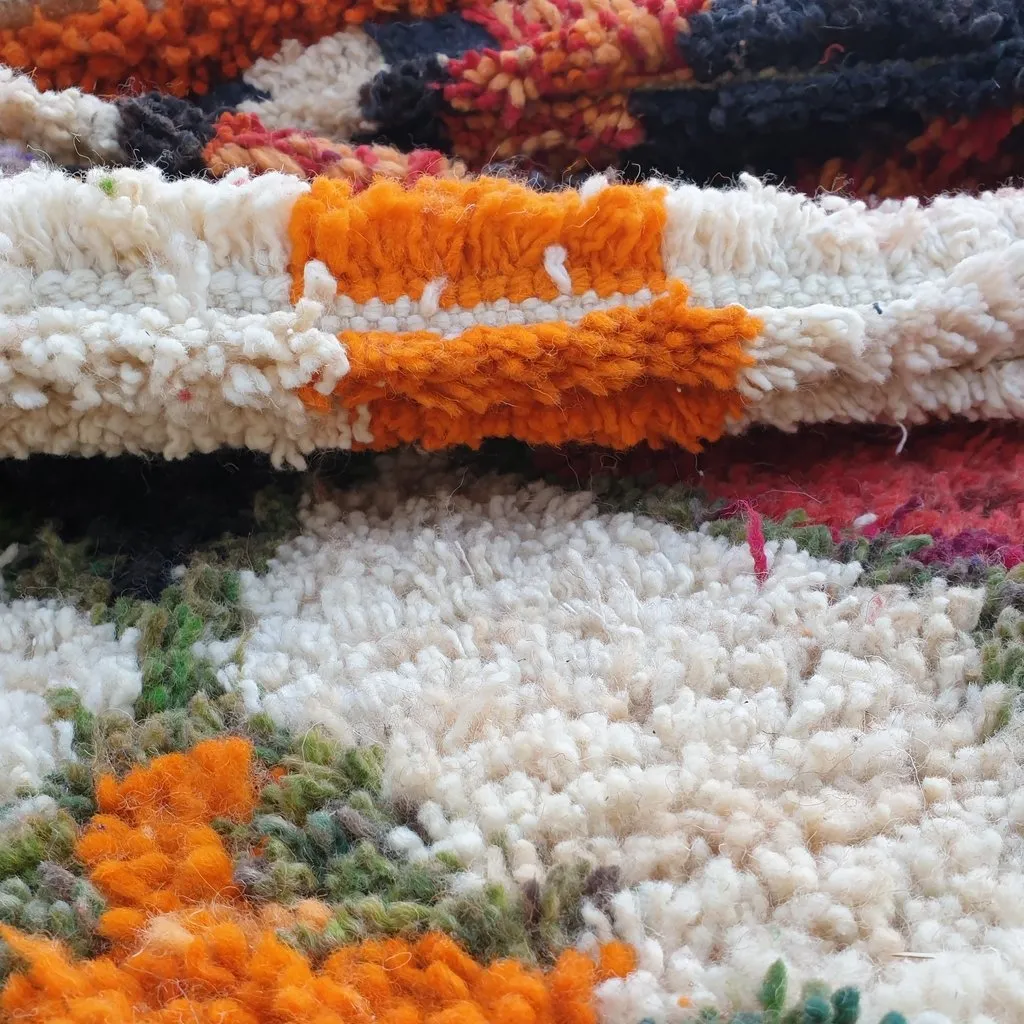 HAYZA | 9'9x6'7 Ft | 3x2 m | Moroccan Colorful Rug | 100% wool handmade