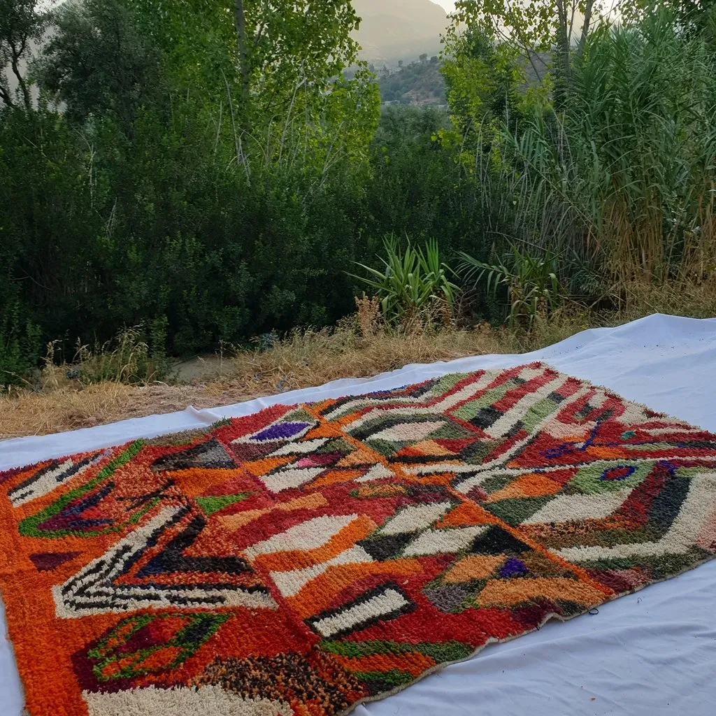 HAYZA | 9'9x6'7 Ft | 3x2 m | Moroccan Colorful Rug | 100% wool handmade