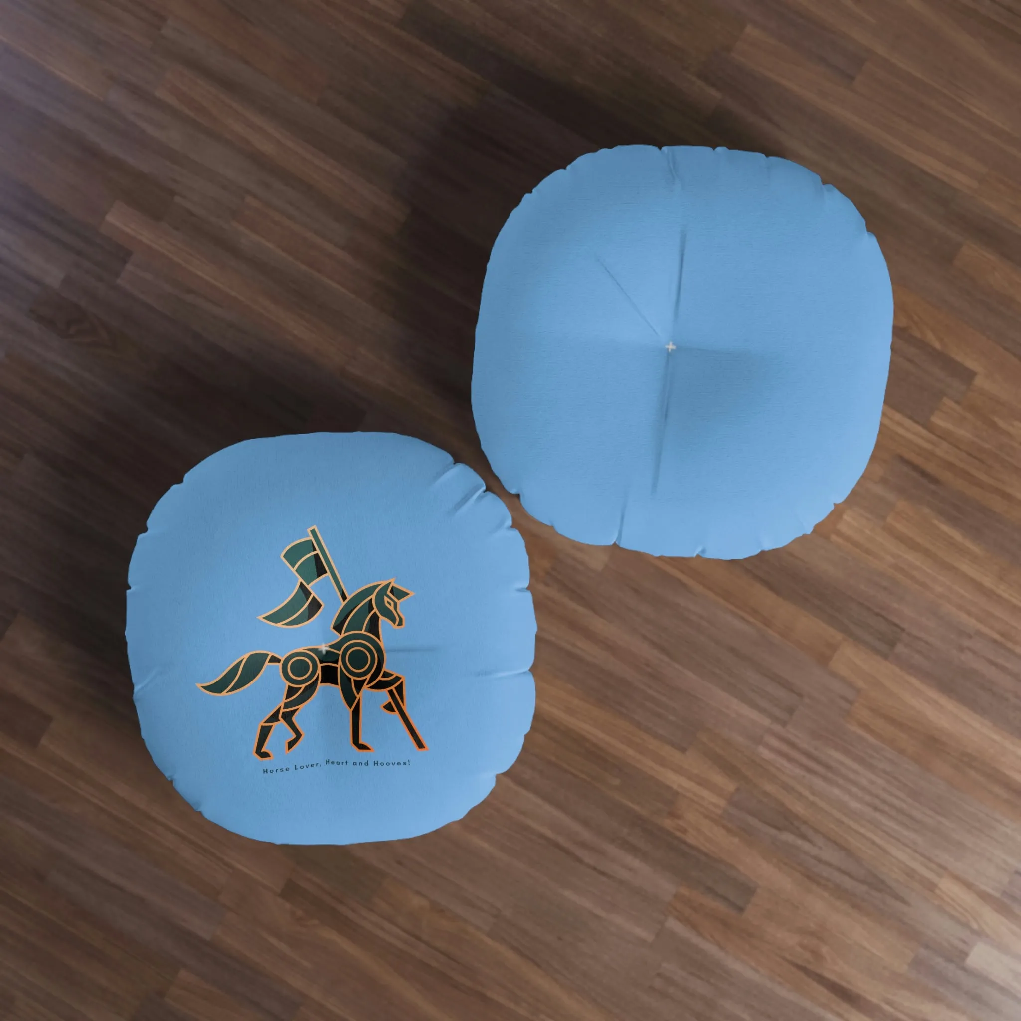 Horse Lover Hooves POD Tufted Floor Pillow, Round