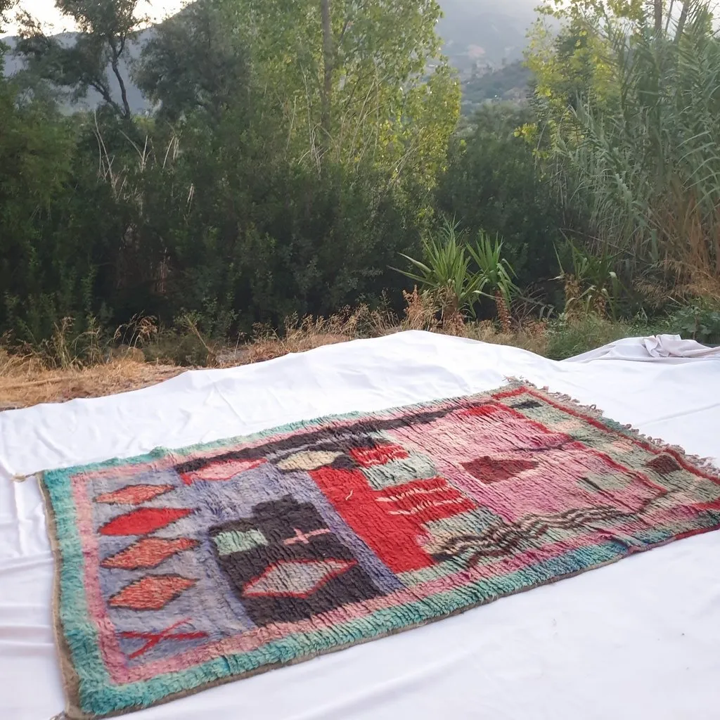 ITAN | 8x5 Ft | 2,5x1,5 m | Moroccan Colorful Rug | 100% wool handmade