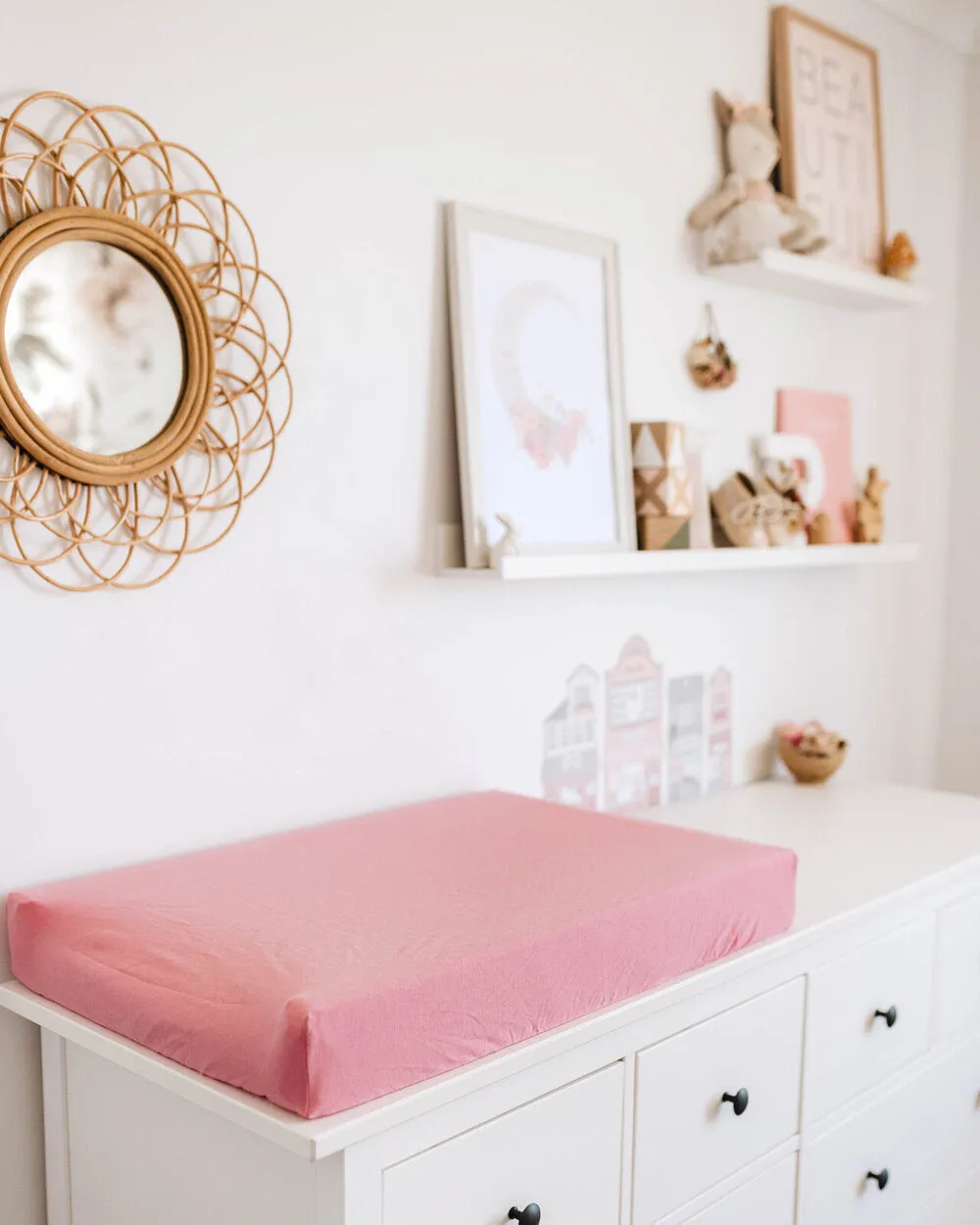 Jersey Nursery Linen - Rouge Pink
