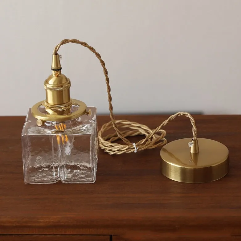 Jewel Glass & Brass Pendant Light
