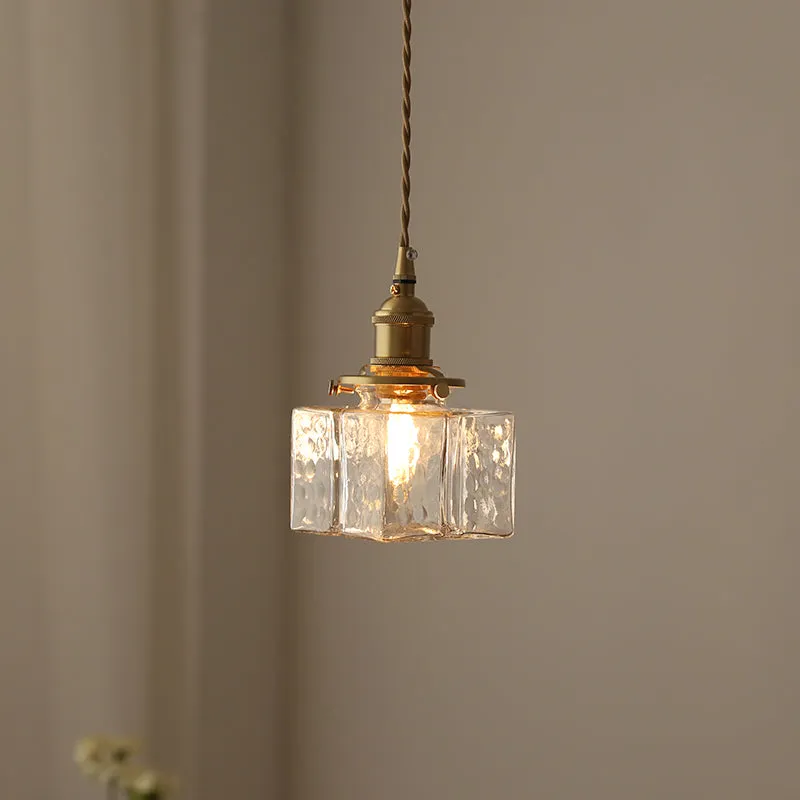 Jewel Glass & Brass Pendant Light