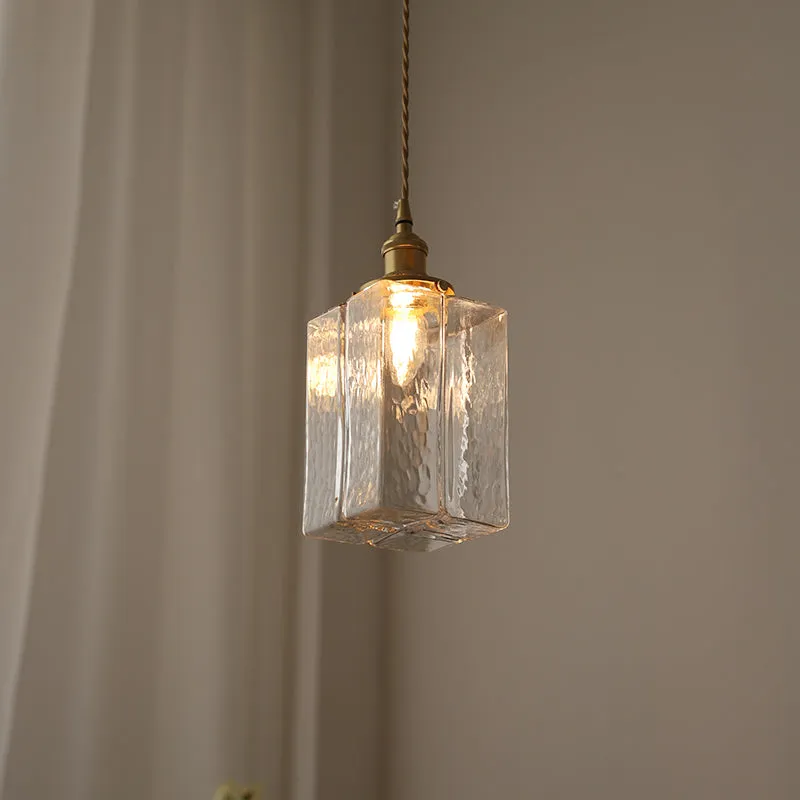 Jewel Glass & Brass Pendant Light