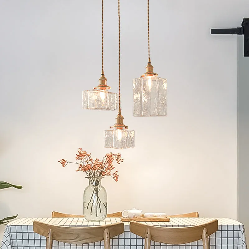 Jewel Glass & Brass Pendant Light