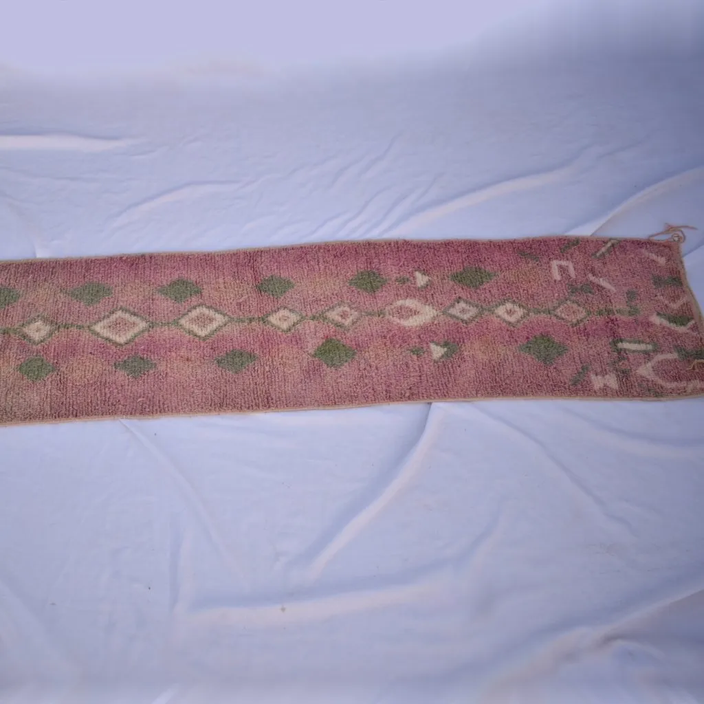 KIF Runner | 9x2 Ft | 3x0,7 m | Moroccan Colorful Rug | 100% wool handmade