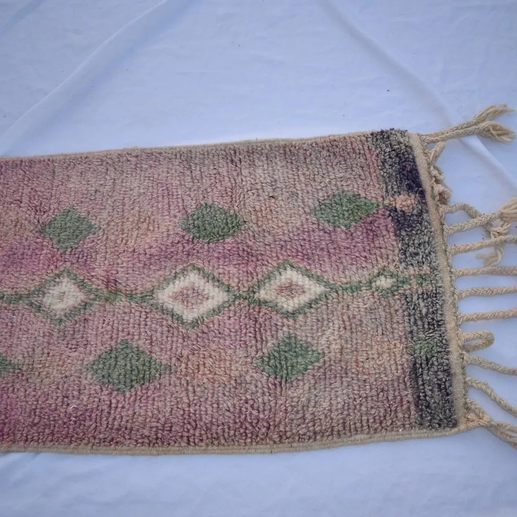 KIF Runner | 9x2 Ft | 3x0,7 m | Moroccan Colorful Rug | 100% wool handmade