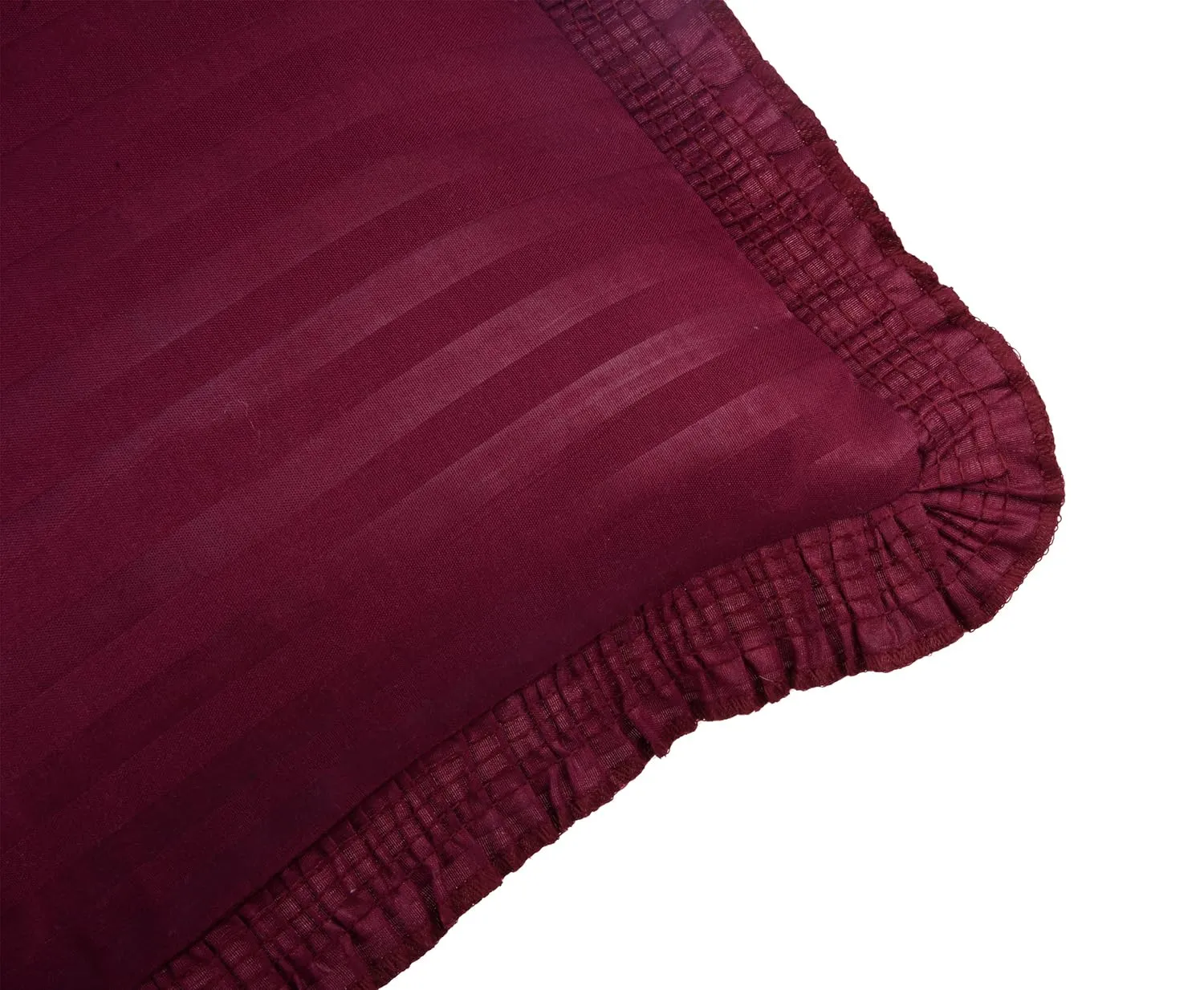 Kuber Industries Pillow Cover | Cotton Pillow Cover Set | Cushion Pillow Cover Set | Premium Pillow Cover Set for Bedroom | Lining Frill Pillow Cover Set | 4 Piece Set | Maroon