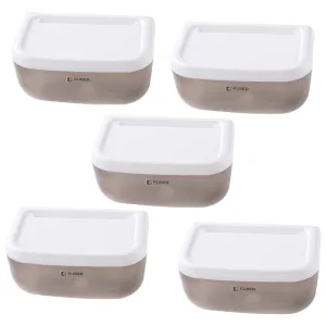 Kuber Industries Tissue Paper Holder & Storage Shelf|Premium ABS|Multipurpose Kitchen & Bathroom Organizer Durable & Sturdy|Clean & Minimalist Design|TPH001|Pack of 5|Black