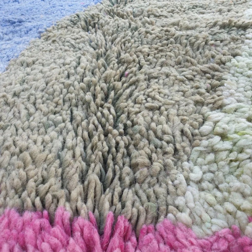 LAOU | 10'2x6'6 Ft | 312x202 cm | Moroccan Colorful Rug | 100% wool handmade
