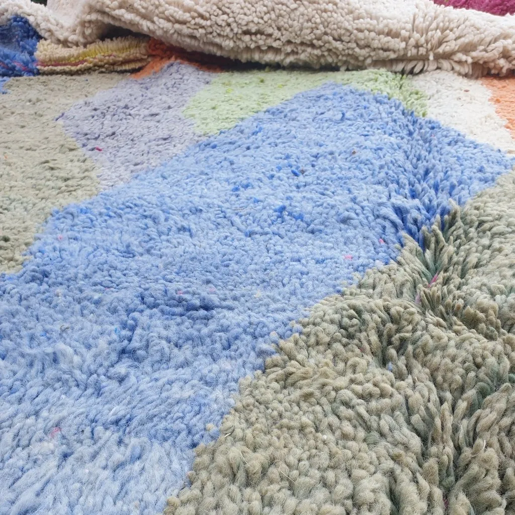 LAOU | 10'2x6'6 Ft | 312x202 cm | Moroccan Colorful Rug | 100% wool handmade