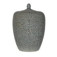 Large Dimpled Storage Pot With Lid