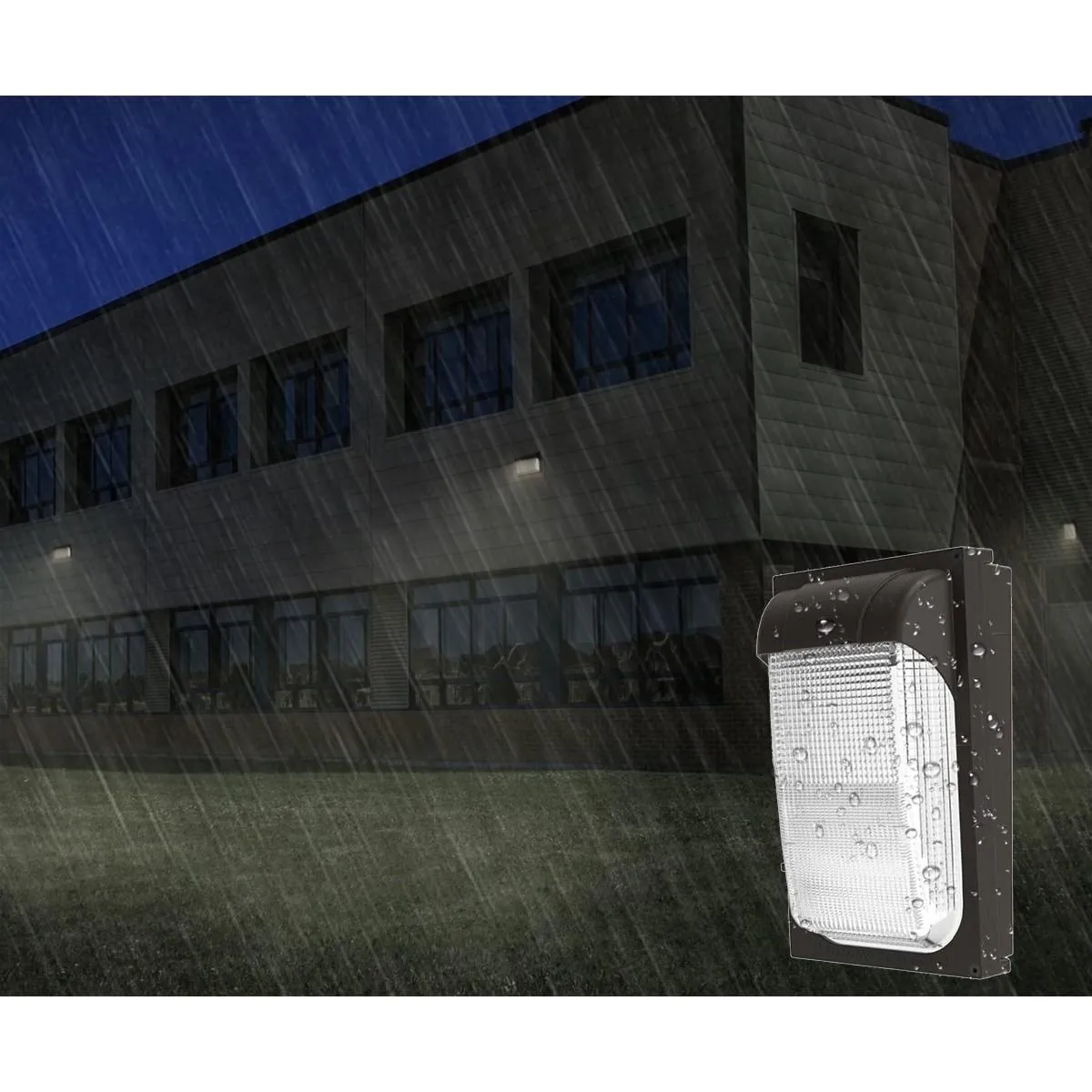 LED Mini Wall Pack, 22 Watts Adjustable, 2550 Lumens, 5000K, 120-277V