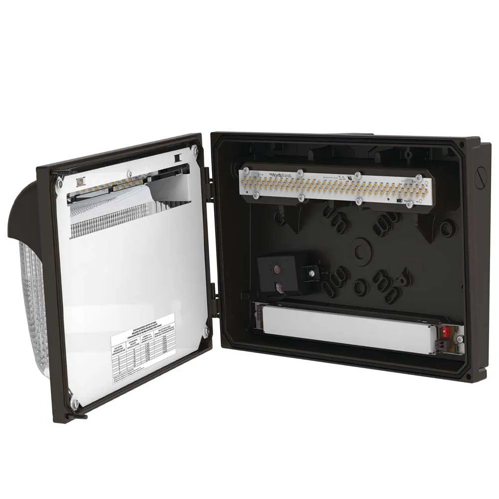 LED Mini Wall Pack, 22 Watts Adjustable, 2550 Lumens, 5000K, 120-277V
