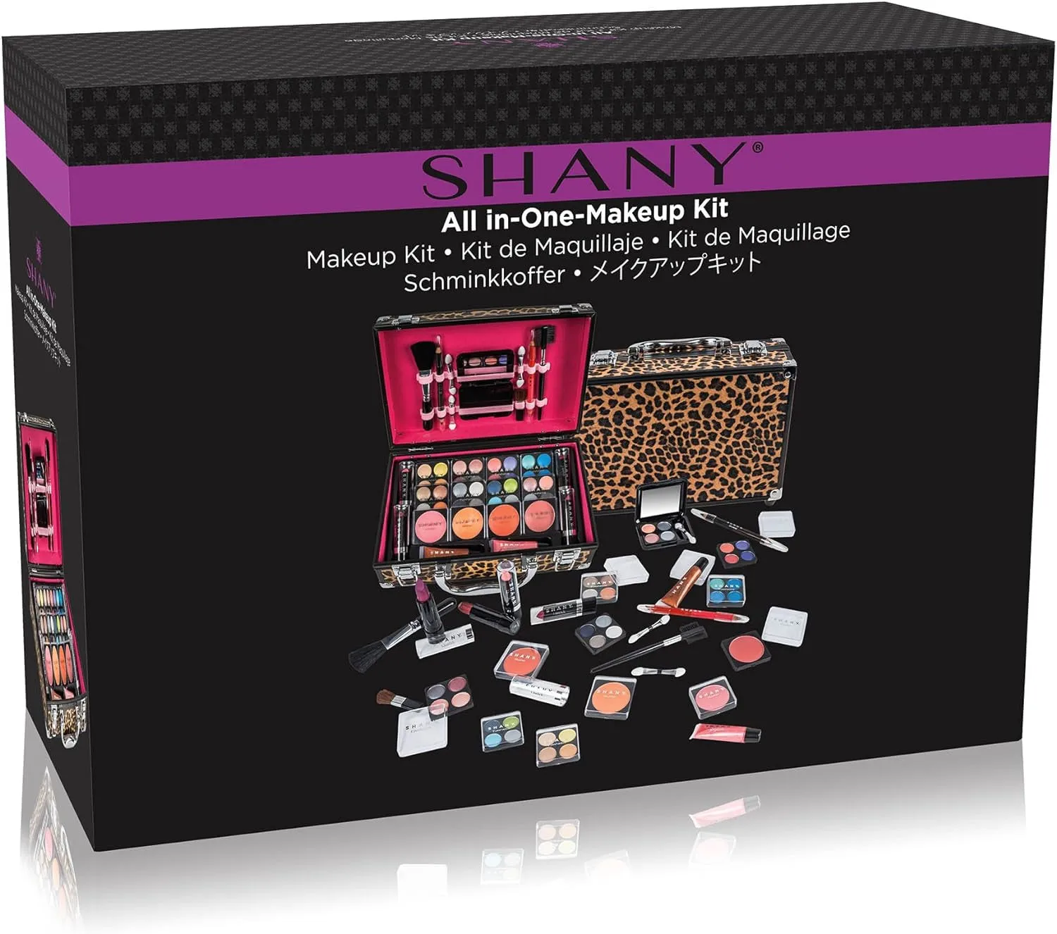 Leopard Print Makeup Train Case & Complete Cosmetic Set - Stylish Organizer & Perfect Gift!