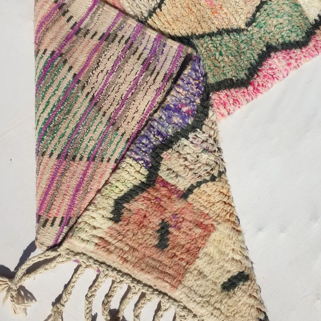 Luza Runner | Moroccan Hallway Runner Berber Boujad | 2'20x9'32 ft | 67x284 cm