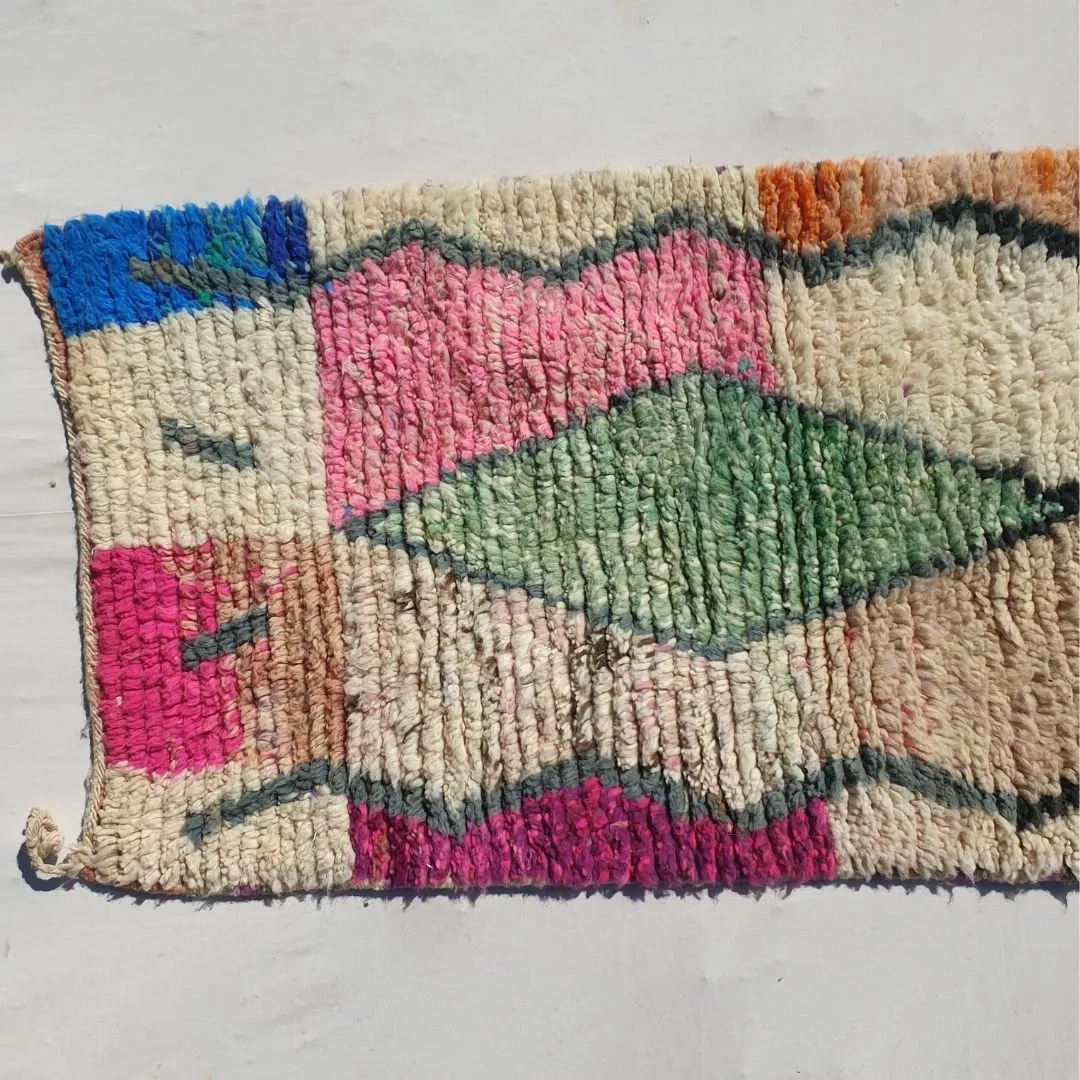 Luza Runner | Moroccan Hallway Runner Berber Boujad | 2'20x9'32 ft | 67x284 cm
