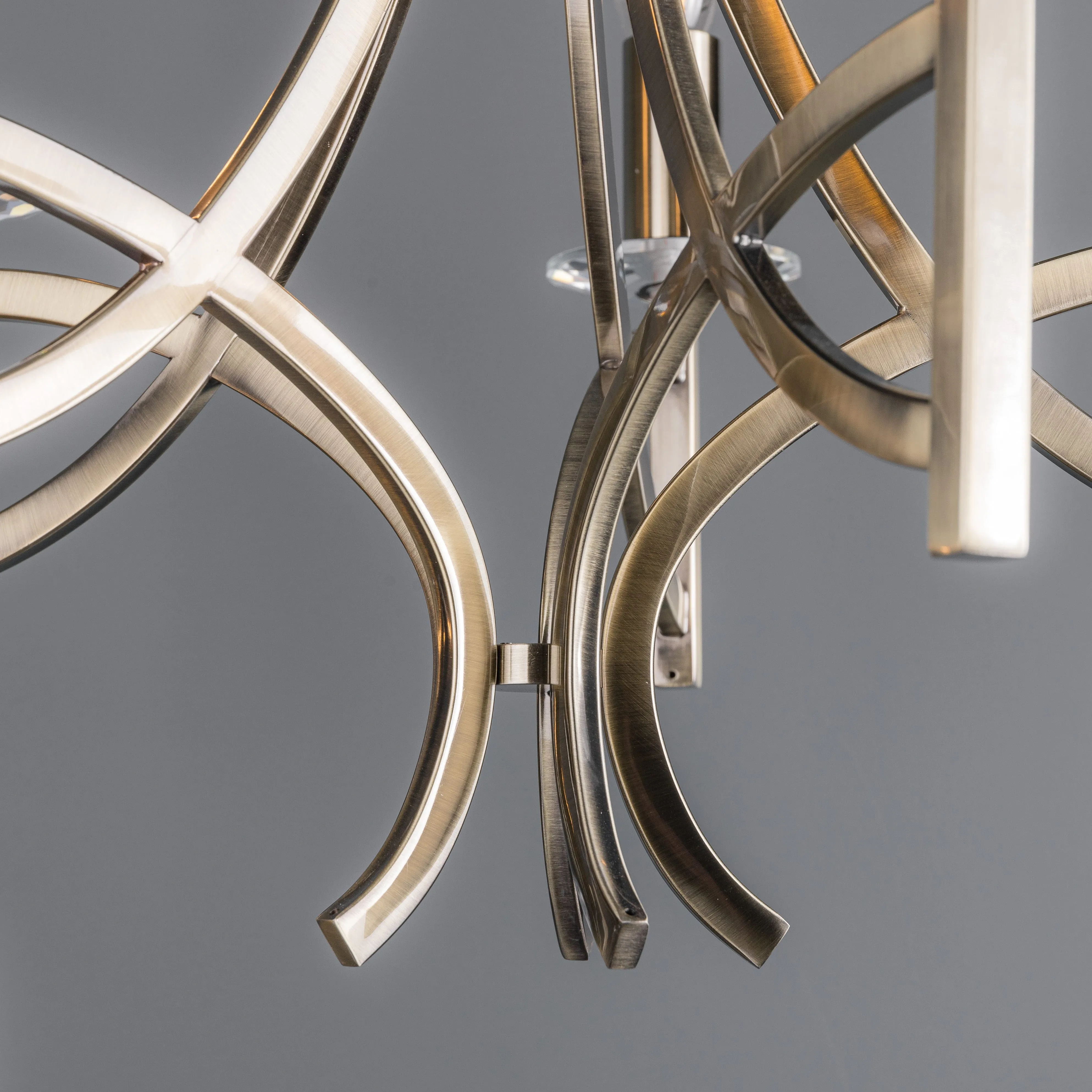 Madrid 5 Light Antique Brass Pendant Ceiling Light
