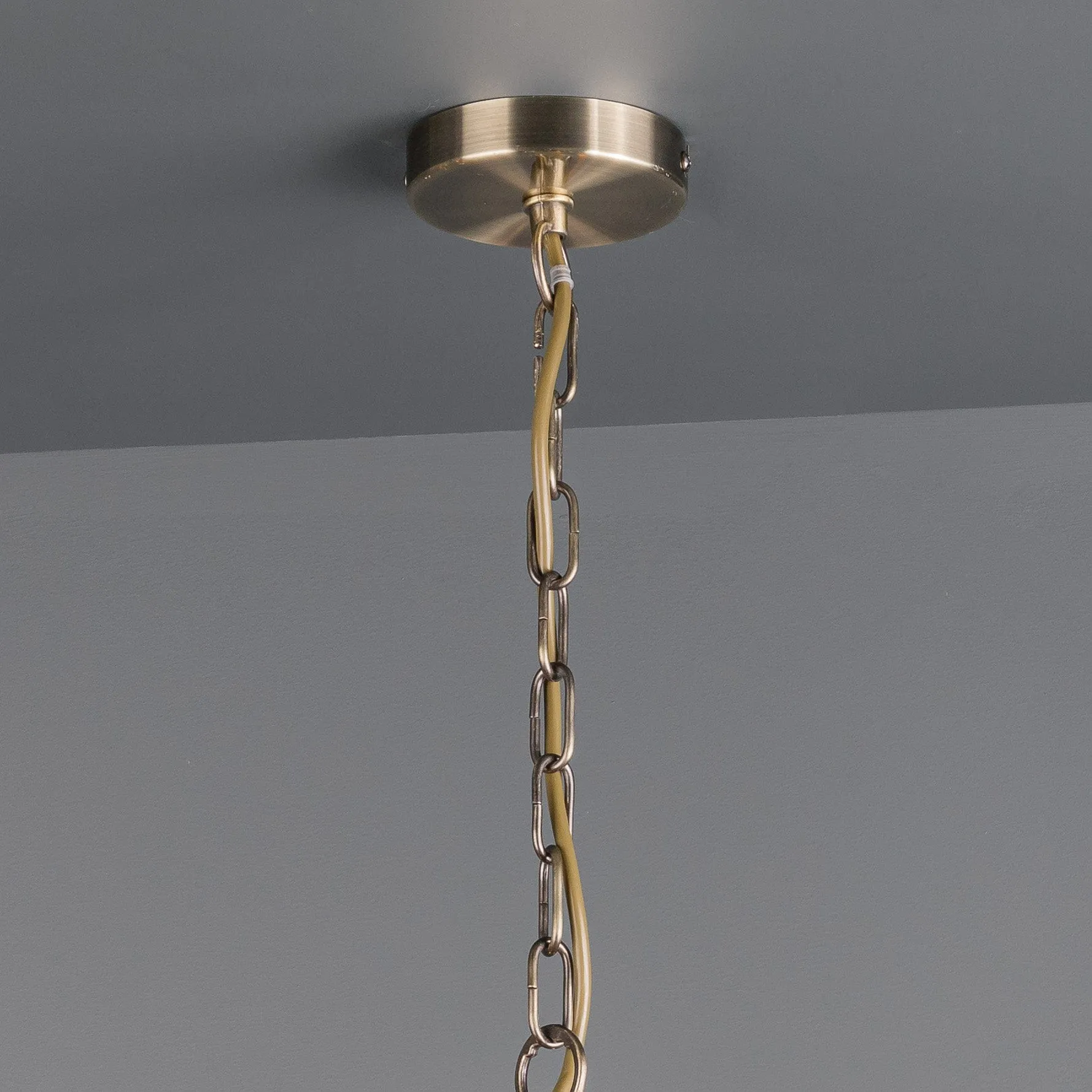 Madrid 5 Light Antique Brass Pendant Ceiling Light