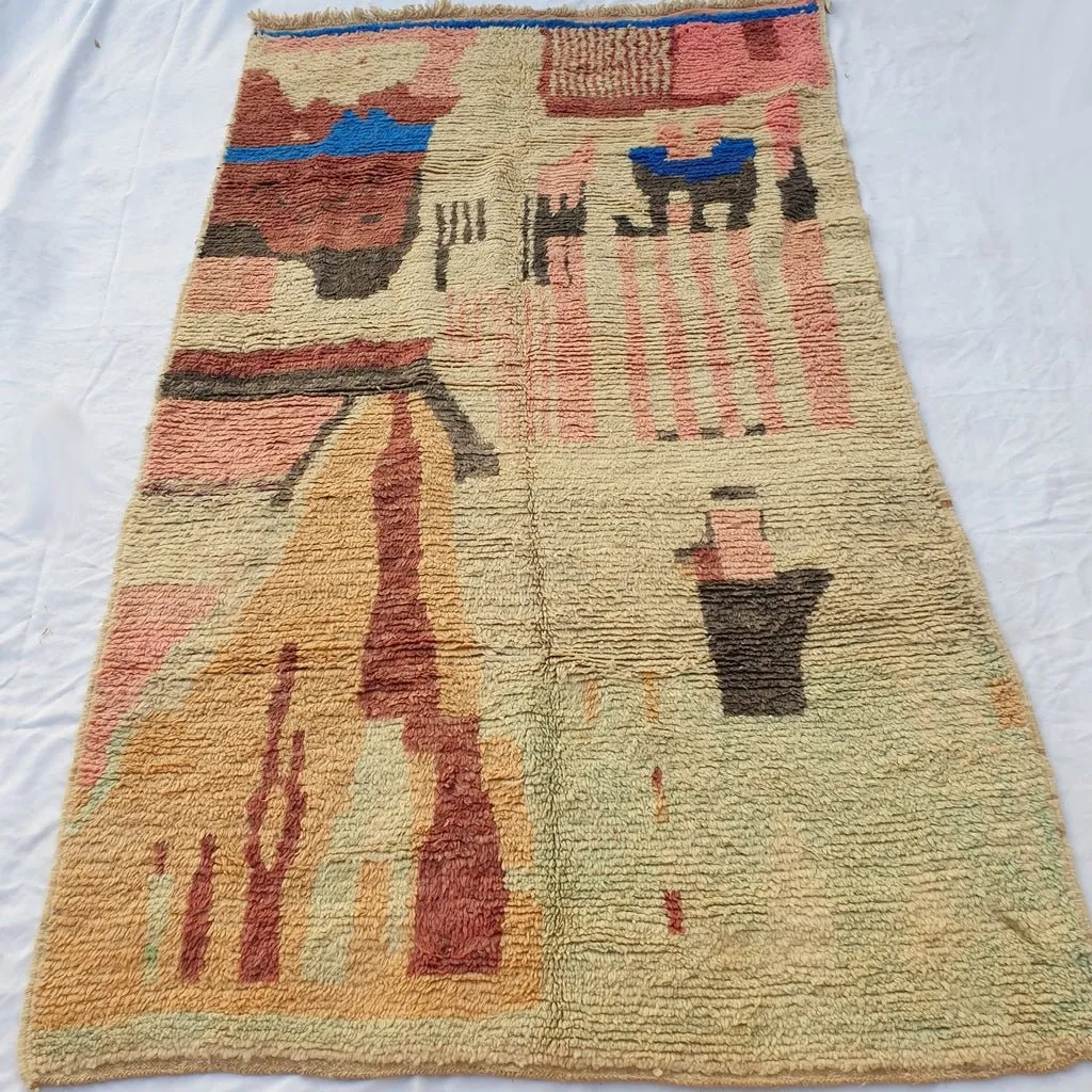 MAJORELLA | 9x5 Ft | 2,8x1,6 m | Moroccan Colorful Rug | 100% wool handmade