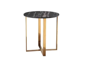 Marble Gold End Table