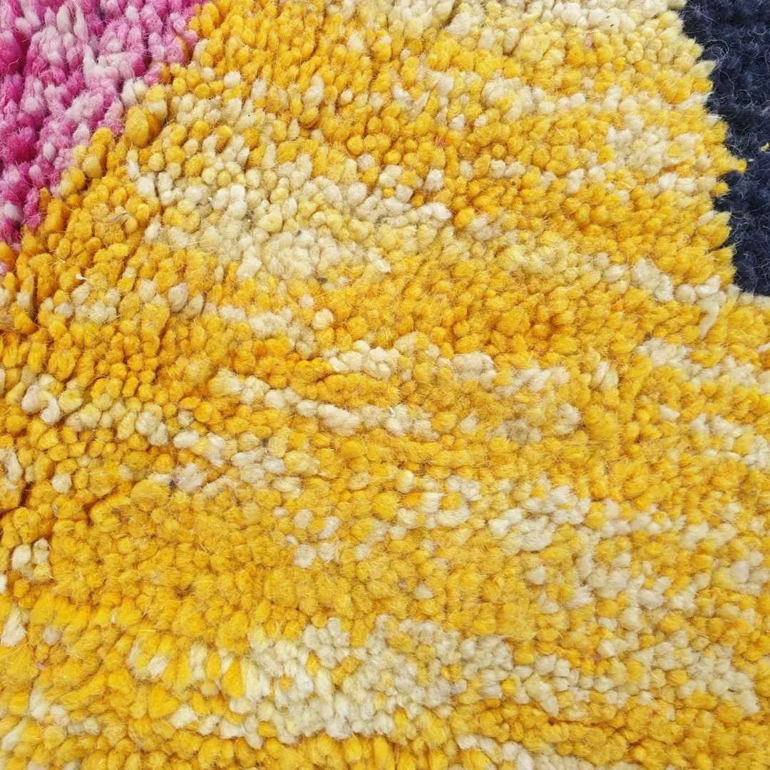 Mchila | Authentic Beni Ourain 4x7 Colorful Moroccan Rug | 4'82x7'87 Ft | 147x240 cm