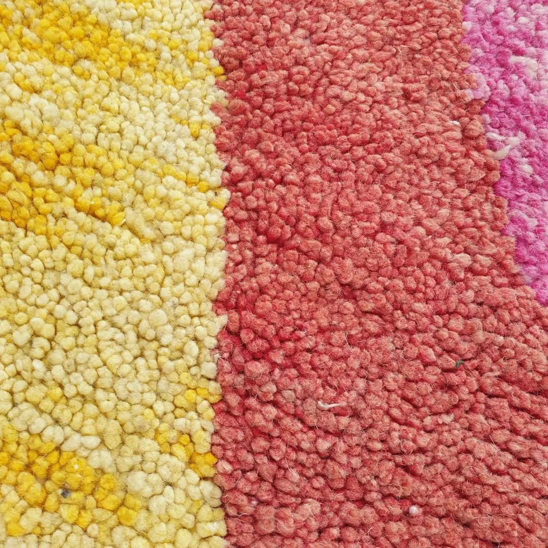 Mchila | Authentic Beni Ourain 4x7 Colorful Moroccan Rug | 4'82x7'87 Ft | 147x240 cm