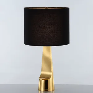 Modern Metal Desk Lamp with Straight Sided Shade and 1 Head in Black