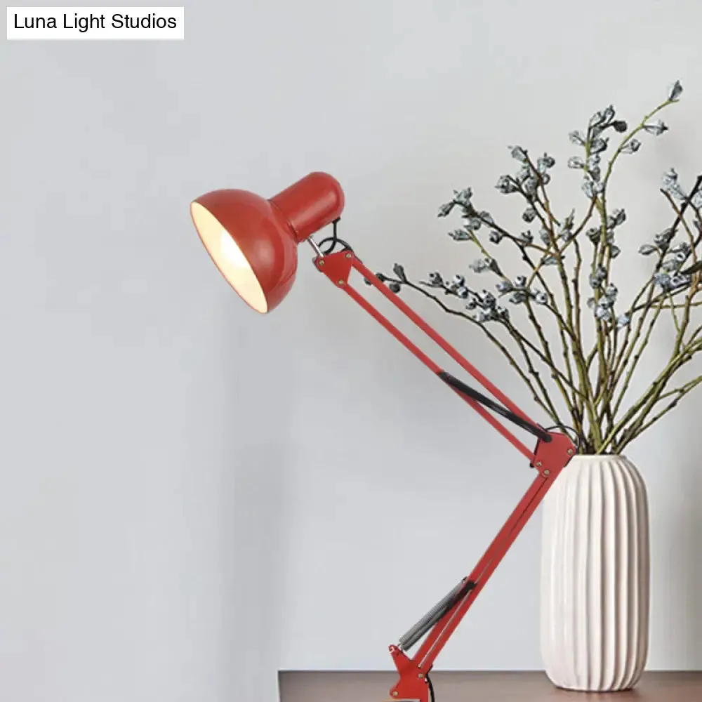 Modern Metal Shade Desk Lamp - Stylish Adjustable 1 Bulb Light for Bedroom Reading