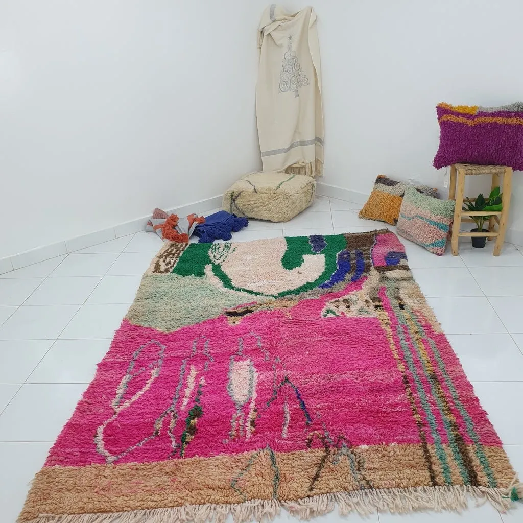 MOLTA | 8'3x5'7 Ft | 2,53x1,74 m | Moroccan Colorful Rug | 100% wool handmade