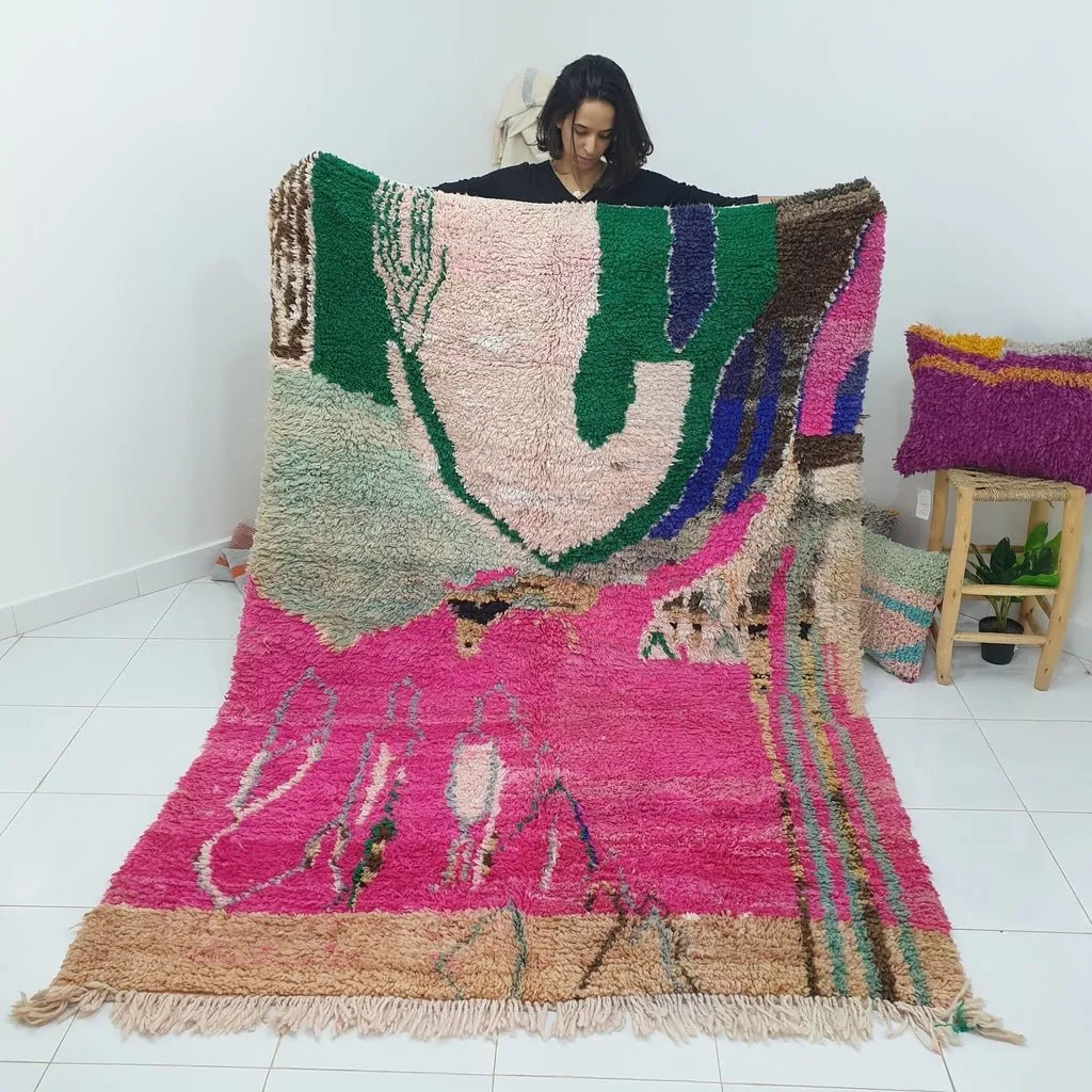 MOLTA | 8'3x5'7 Ft | 2,53x1,74 m | Moroccan Colorful Rug | 100% wool handmade