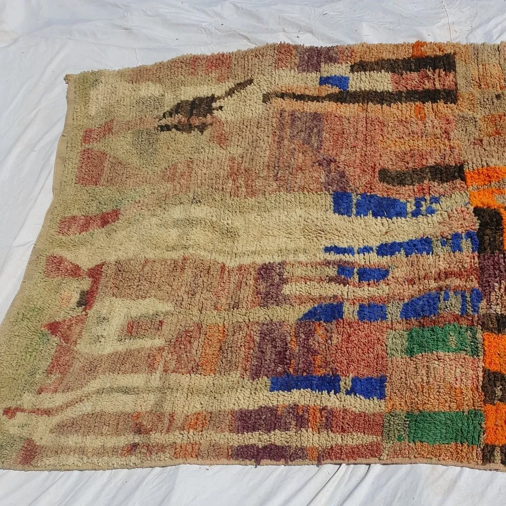 Moroccan Rug Boujaad Colorful Living room carpet | 9'5x6'3 Ft | 290x193 cm | SAHINE | 100% wool handmade