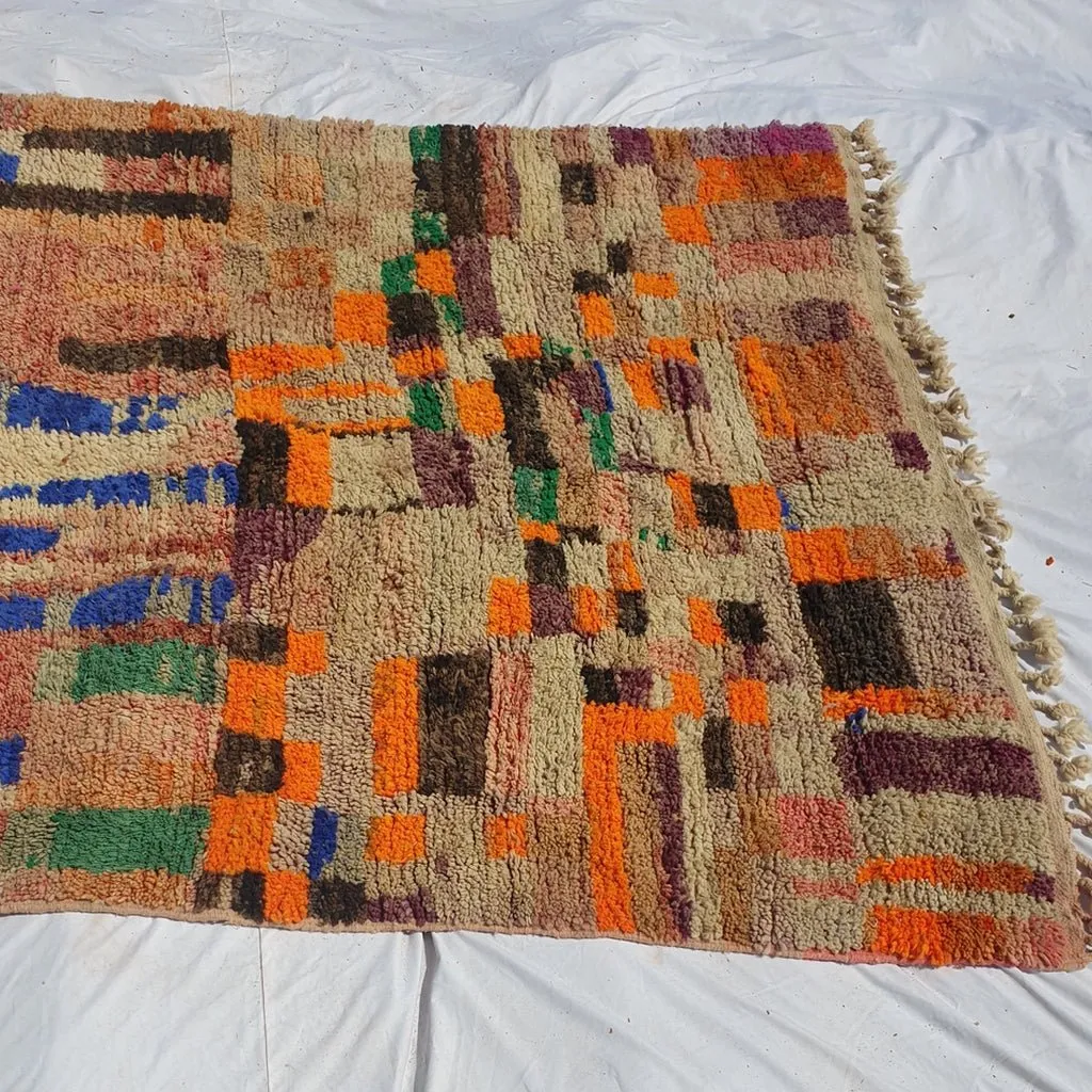 Moroccan Rug Boujaad Colorful Living room carpet | 9'5x6'3 Ft | 290x193 cm | SAHINE | 100% wool handmade